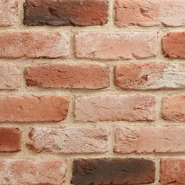 Authentic Brick Combo 1 kültür tuğlası duvar dokusu, yakın plan