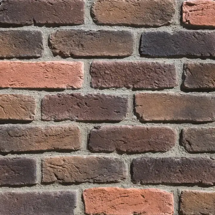 Old Brick Blend 1 kültür tuğlası duvar dokusu, yakın plan